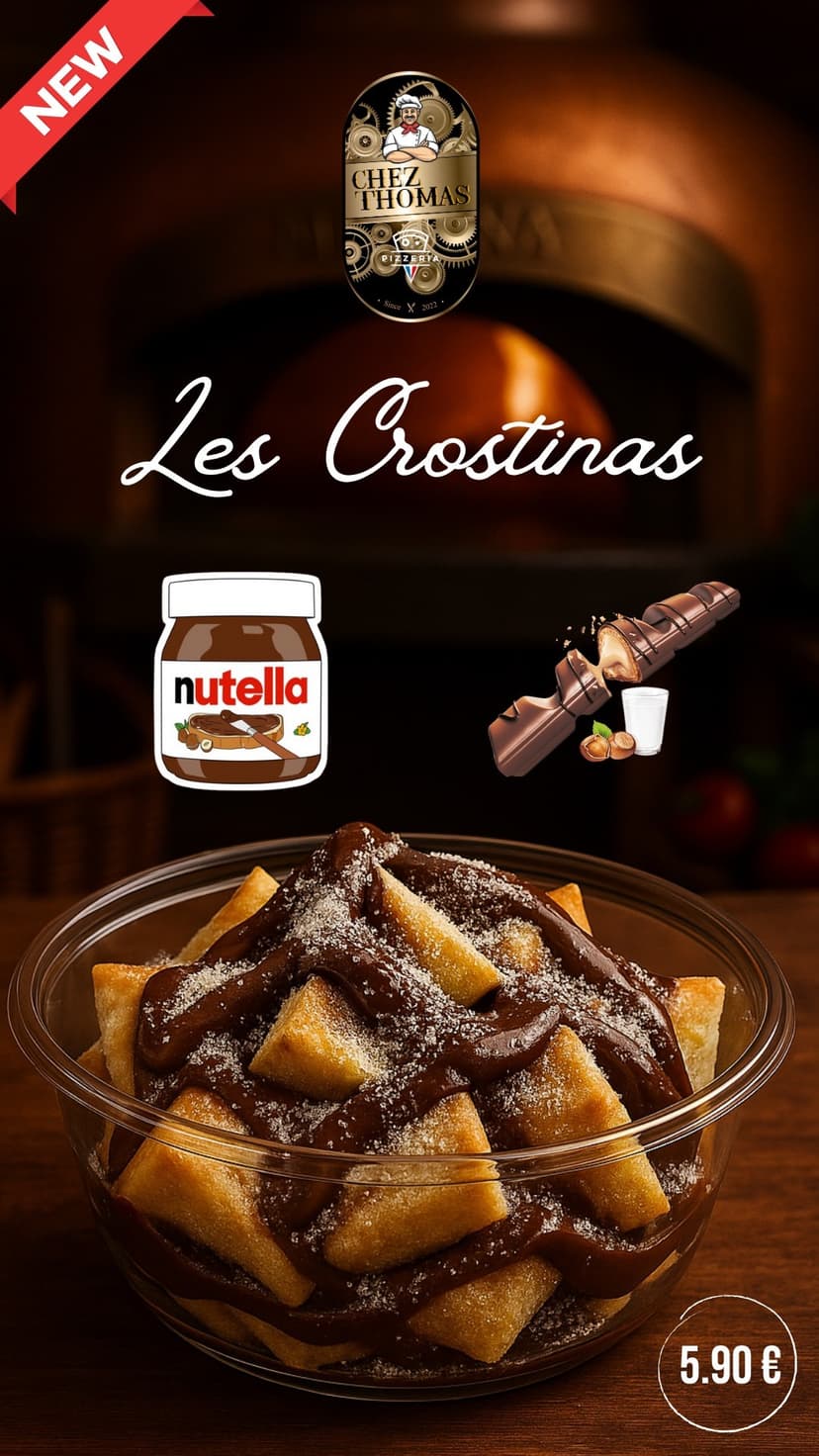 Pizza Crostina Crème De Bueno Crème de Bueno - Pizzeria Chez Thomas Hazebrouck