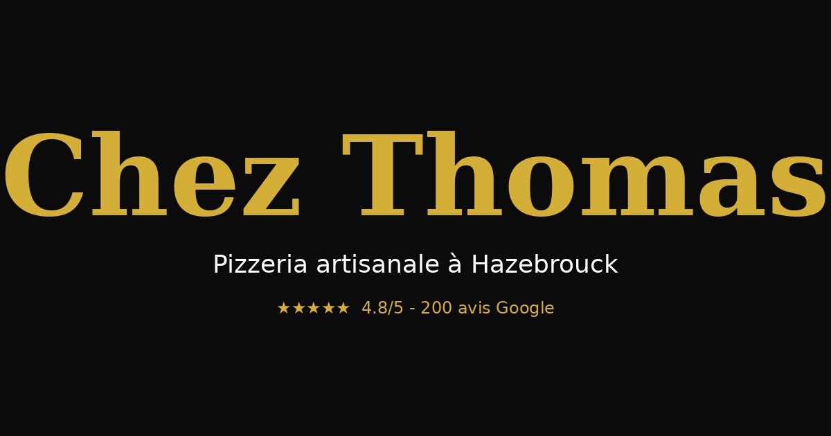 Chez Thomas Pizza à Hazebrouck